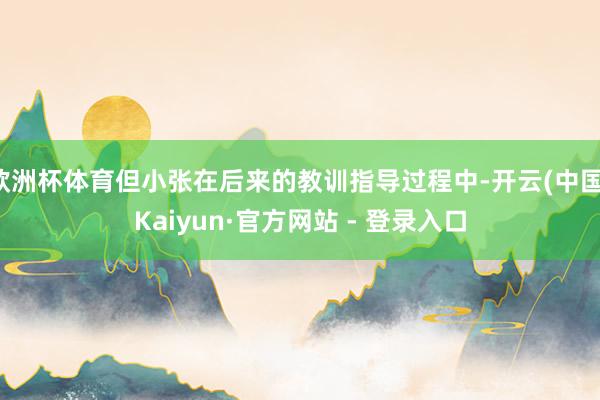 欧洲杯体育但小张在后来的教训指导过程中-开云(中国)Kaiyun·官方网站 - 登录入口