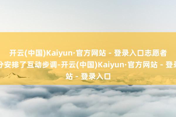 开云(中国)Kaiyun·官方网站 - 登录入口志愿者们十分安排了互动步调-开云(中国)Kaiyun·官方网站 - 登录入口