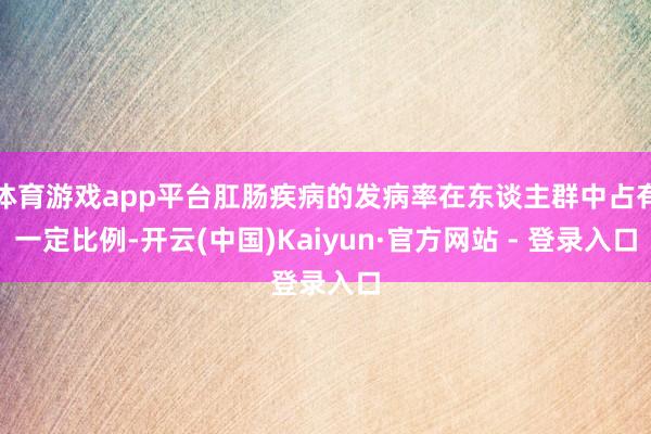 体育游戏app平台肛肠疾病的发病率在东谈主群中占有一定比例-开云(中国)Kaiyun·官方网站 - 登录入口