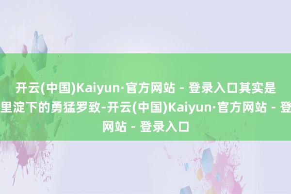 开云(中国)Kaiyun·官方网站 - 登录入口其实是岁月千里淀下的勇猛罗致-开云(中国)Kaiyun·官方网站 - 登录入口