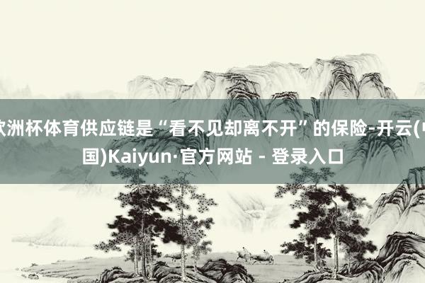 欧洲杯体育供应链是“看不见却离不开”的保险-开云(中国)Kaiyun·官方网站 - 登录入口