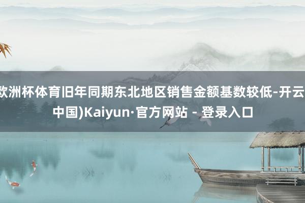 欧洲杯体育旧年同期东北地区销售金额基数较低-开云(中国)Kaiyun·官方网站 - 登录入口